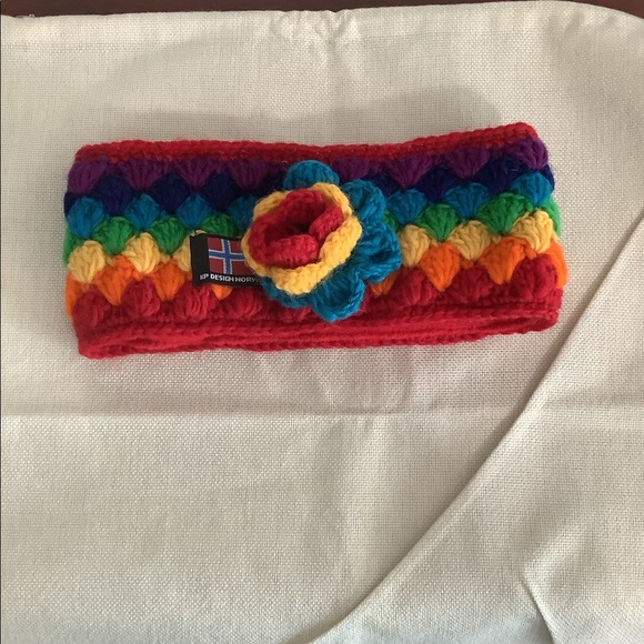 Rainbow 🌈 Knit Headband KP Design Norway - Picture 5 of 9